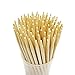 Prouten 5.5 inch 100 pcs Thick Bamboo Sticks for Caramel Candy Apple Sticks Corn Dog Skewers Corn Cob Sticks Also for Cakepop Candy Cookie Lollipop