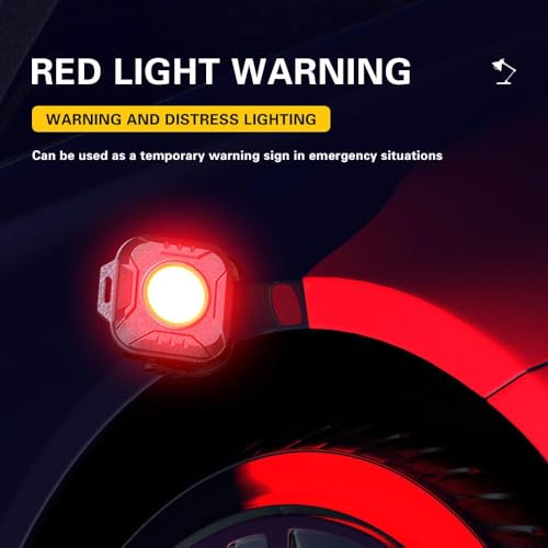 Rechargeable Magnetic Work Light, 1000 Lumens Mini Flashlight Outdoor LED Torch Light, Portable Magnetic Flashlight Inspection Light, Waterproof for Car Repair, Camping, Emergency & Job Site Lighting