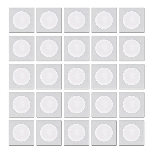 25 Pack - NTAG215 - GoToTags White NFC Sticker - 30mm - works with TagMo