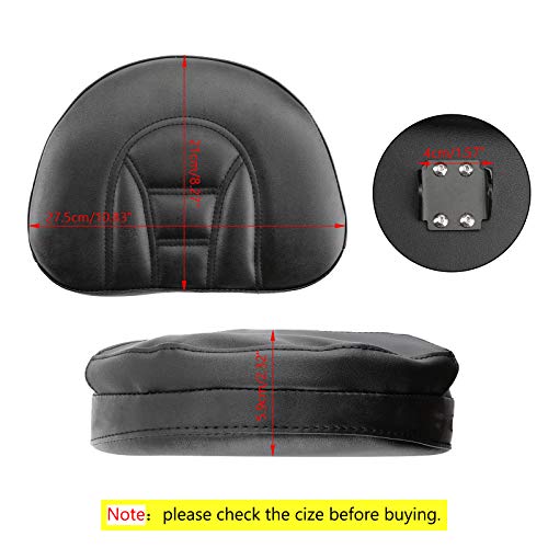 Areyourshop Front Driver Rider Sissy Bar Seat Backrest Pad For Touring Road Gilde - Thumbnail 2