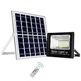 60W Solar Flood Light Outdoor Dusk to Dawn Super Bright 2970 Lumens with Remote Yard Garden Gutter Pathway Area