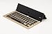 KeeGan Portable Foldable Wireless Bluetooth Keyboard Ultraslim Mini Wireless Bluetooth Keyboard for iOS Android Windows other Smartphones PC Tablets, Aluminum Alloy (Golden)