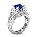 DALARAN Skulls Cubic Zirconia Rings for Women Heart Shaped CZ Solitaire Ring Lotus Band Gothic Ring