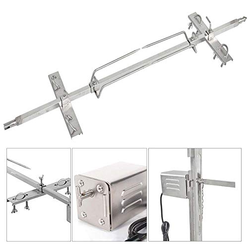 Rbay 40W BBQ Grill Rotisseries Kit, 60-90Lb Electric Grill Universal Rotisserie Kit for Pig Rotisserie Hog Lamb