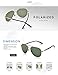 LUENX Mens Womens Sunglasses Aviator Polarized Driving UV 400 Protection Grey Green Lens Gold Metal Frame 60mm