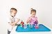 PlaSmart Messmatz Silicone Mat for Crafts, Snacks, Playtime (24 x 18) (Blue)