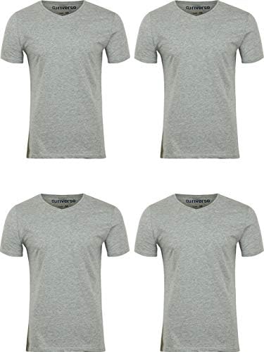 Riverso - Pack de 4 camisetas básicas para hombre RIVNico, cuello ...