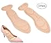2 Pairs Shoes Insoles Heel Inserts for Womens Dress Shoes Sponge Shoes Pads Heel Cushion for Loose Shoes, Feet Score Relief DIY Size Beige