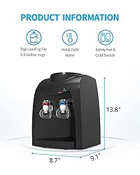 Top Loading Water Cooler Dispenser, Countertop