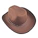 Tinksky Cowboy Western Wild Hat Fancy Dress Halloween Party Costume Props Gift Brown