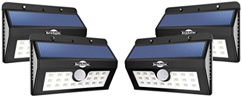 [4-Pack]Super Bright 20 Big LED Motion Sensor Solar Powered Wireless, Waterproof. Security, Wall Outdoor,Garden, Ponds, Accent Lighting Pond Decor Lamp Finials Lights Three Smart Modes
