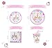 Unicorn Party Birthday Supplies Kit High Quality Serves 16 Guests, includes a Table Cover, a Unicorn Banner, Cute Cups, Colorful Cutlery, 2-set Plates. Perfect to Host a Special Party for Your Girl