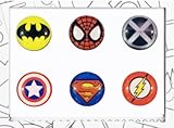 Marvel Super Heroes Home Button Stickers Pack of 6 / Ipad/iphone/ipod