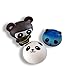 Panda Squishy 3 pack toys (Choice of gray or pink popular ninja panda) slow rising jumbo giant scented cute soft and silly set of squishies stress reliever prime for kids and adults By RyRo Sen (Gray)