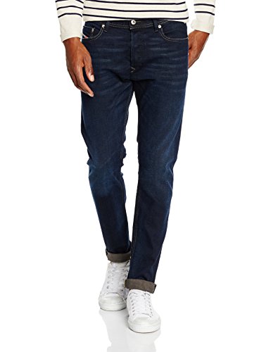 Diesel Product Name Tepphar 0857Z Slim-Carrot Stretch Dark Wash Jeans (33X32)