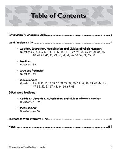 Singapore Math – 70 Must-Know Word Problems Workbook for 5th Grade Math, Paperback, Ages 10–11 with Answer Key (Volume 3)