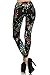 Always Womens Juniors Fleece Lined Multicolor Printed Stretch Fit Ankle Leggings, Black Multi Jeweled, One Size