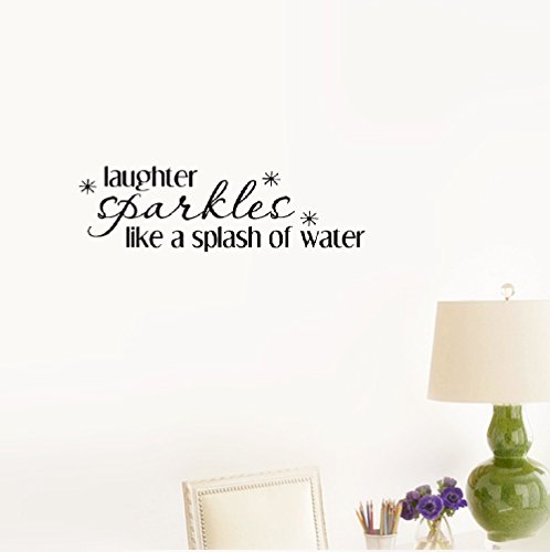 Wall Sticker Quote Laughter sparkles like a splash of water. Vinyl Wall Decal Inspirational Motivational for Bedroom Living Room