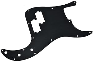 Dopro 13 Hole Right Handed Modern-Style Metal Aluminium Anodized Precision Bass P Bass Pickguard Fits American Fender P Bass Black
