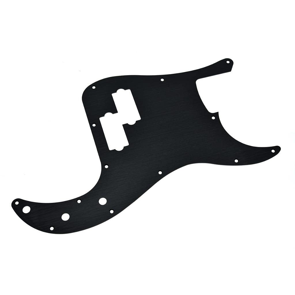 Dopro 13 Hole Right Handed Modern-Style Metal Aluminium Anodized Precision Bass P Bass Pickguard for American FD P Bass Black