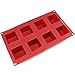 Freshware SL-133RD 8-Cavity Silicone Mold - Square