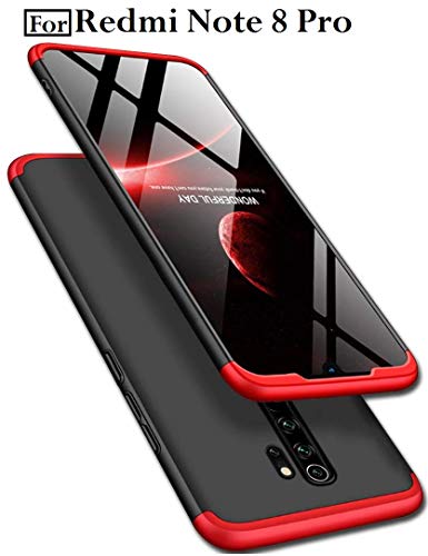 Designerz Hub® Xiaomi Redmi Note 8 Pro Cover Case Ull Body 3 in 1 Slim Fit Complete 3D 360 Degree Protection Hybrid Hard