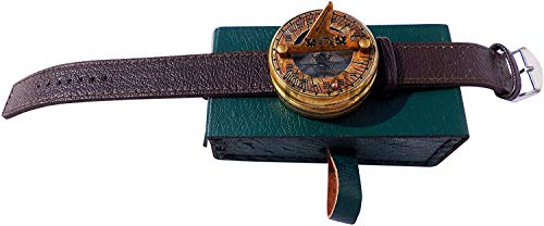 MAH Wrist Watch Sundial Compass with Case. C-3117