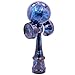 Kaleb USA Full Marble Swirl Kendama and Extra String (Blue & Black Metallic)