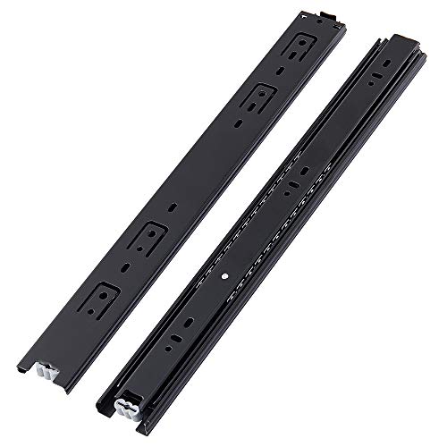Friho 5 Pair of 12 Inch Hardware Ball Bearing Side Mount Black Drawer Slides, Full Extension, Available in 10'',12''14'',16'',18'',20''24'' Lengths