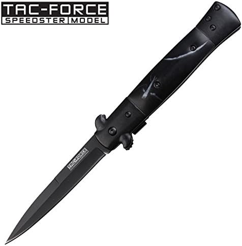 TF-623BB TAC-FORCE x6ywy5mm SPRING 68q7330dk9b ASSISTED KNIFE k SPRING ASSISTED "3""" 3MM THICK BLADE, STAINLESS STEEL BLACK 0lsomo6n SPEAR POINT t92x5447 BLADE "4.5""" CLOSE