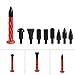 Qiilu PDR Tools Dent Ding Hammer 9 Heads Tap Down Kit Knockdown Tool Paintless Hail Removal