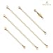 BEADNOVA Stainless Steel Necklace Extender Bracelet Extender Chain Set 4pcs (3, 4, 5, 6 Inches) with 1pc Magic Clever Clasp, Gold Plated Color