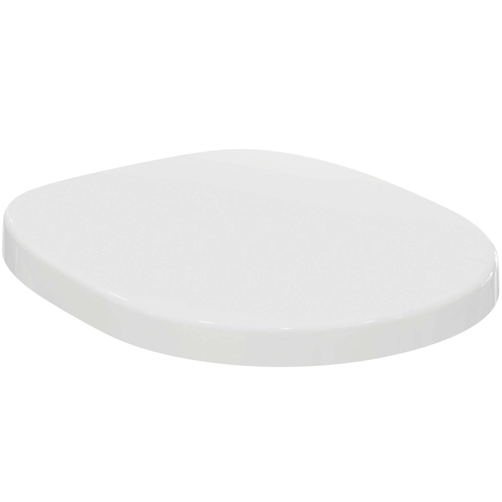 Ideal Standard Connect Toilet seat and Cover, Rounded Shape, Durable Toilet seat, Including Hinge Set for Easy Installation, Scratch-Resistant duroplast – White (365x430x50 mm)