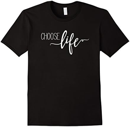 Men's Pro Life Choose Life T-shirt Medium Black