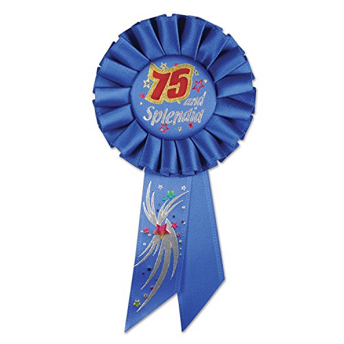 Beistle RS145 75 and Splendid Rosette, 3-1/4-Inch by 6-1/2-Inch