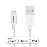 [Apple MFi Certified] Poweradd 8 Pin Lightning to USB Cable(3.3Feet 1.0 Meter) for iPhone 7/7Plus/6/6Plus/6S/6S Plus/5/5S/5C/SE, iPod Nano 7/iPod Touch 5, iPad Air/Air 2/Pro , iPad Mini- White