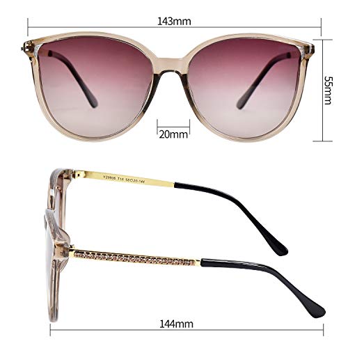 BEDO Fashion Oversized Cat Eye Sunglasses Vintage Eyewear for Driving Fishing 100% UV Protection