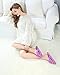 Coral Fleece Flip-flops for Women, Non-slip Cotton Outsole (Size M( US women size 8-9), Purple)