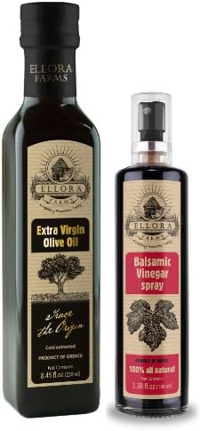 Ellora Farms | Miller's Reserve Extra Virgin Olive Oil 8.45 oz. &amp; Balsamic Vinegar Glass Spray 3.38 oz. | Pack of 2