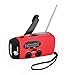 GREATONE Weather Radio, Emergency Hand Crank Self Powered Portable Camping AM/FM NOAA Solar Weather Radio with LED Flashlight, 1000mAh Power Bank for iPhone/Smart Phone 088 (red)
