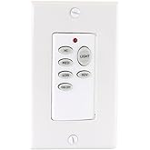 Anderic CHQ9051T / UC9051T Wireless Wall Switch Ceiling Fan Remote Control | 3-Speed Fan, Up & Down Light, Reverse | Works wi