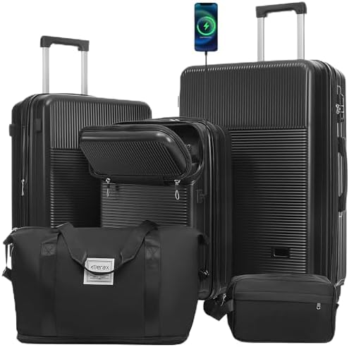 Amazon.com | Merax Luggage Sets 5 Piece,Hardshell Expandable