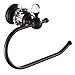 Beelee BA5218B Toilet Tissue Holder, Crystal Style Bathroom Accessories Wall Mount Toilet Paper Holder, Oil Rubbed Bronze