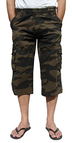 Mens Camouflage Capri Shorts #27CAC1 