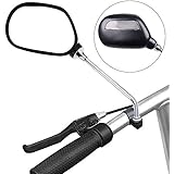 Jeemitery Bicycle Rearview Mirrors, Adjustable Rotatable Handlebars Glass Mirror, Safe 360 Rotation Rearview Mirror Mountain Bike Motorcycle