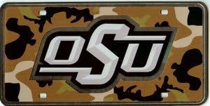 Oklahoma State Cowboys Camouflauge laser license Plate