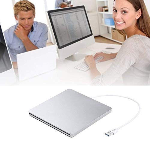 External Blu ray Drive,VikTck USB 3.0 Hard DVD/CD Burner/Writer,3D 4K 6X Blu-Ray Disc Playback, Slim & Super-Fast for Windows, Mac OS Laptop, PC, Computer (Silver)