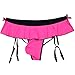 CHICTRY Men's Sissy Pouch Panties Mooning Skirted Crossdress Bikini Briefs Underwear Hot Pink X-Large(Waist:29.0-41.0