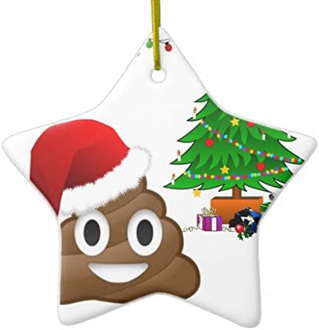 Amazon 雪の結晶 星 鋭いクリスマスオーナメント クリスマス うんち絵文字 セラミックオーナメント インテリア オンライン通販