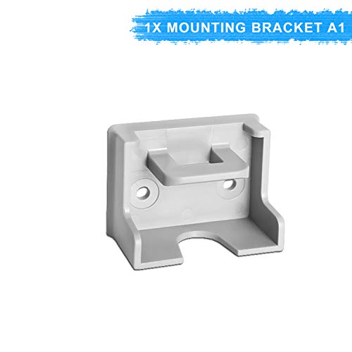 Babepai Hardware Replacement Parts Kit for Retractable Baby Gate, Full Set Wall Mounting Accessories Brackets Screws Wall Spacer Grey
